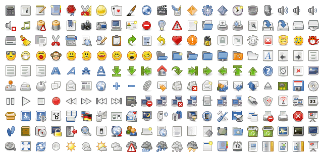 Sprite complejo que incluye 210 iconos en una sola imagen Sprite complejo que incluye 210 iconos en una sola imagen